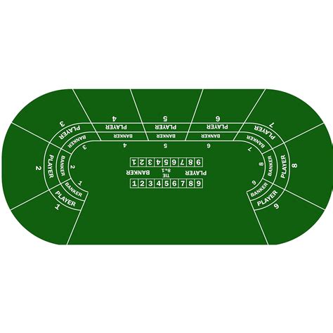 Custom Baccarat Casino Layout Felt.